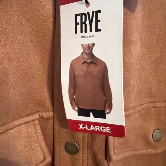 NWT FRYE Faux Suede Shirt Jacket Size XLarge - Picture 6 of 7